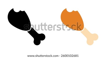 Drumstick bite web vector icons