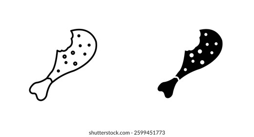 Drumstick biteicons for ui. vector illustration