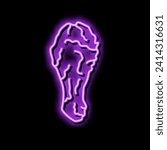 drumstick chicken fried neon light sign vector. drumstick chicken fried sign. isolated symbol illustration