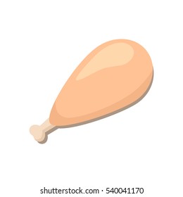 Drumstick chicken or turkey icon. flat vector illustration isolate on a white background