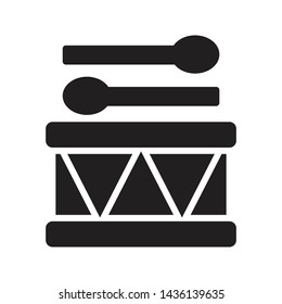 drumstick glyph flat vector icon