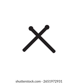 Diseño de elemento de ilustración de icono de drumstick
