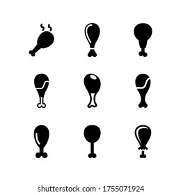 drumstick  icon or logo isolated sign symbol vector illustration - Collection of high quality black style vector icons
