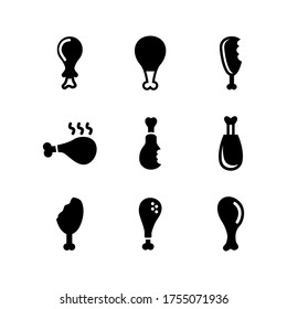 drumstick  icon or logo isolated sign symbol vector illustration - Collection of high quality black style vector icons
