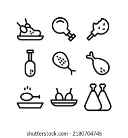 drumstick icon or logo isolated sign symbol vector illustration - Collection of high quality black style vector icons
