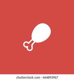 drumstick icon. sign design. red background