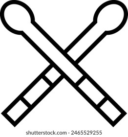 drumstick icon. Thin linear style design isolated on white background