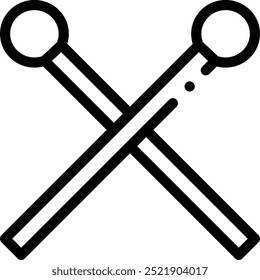 drumstick icon. Thin Linear Style Design Isolated On White Background