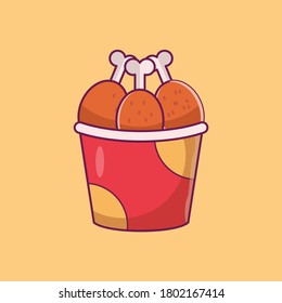 drumstick vector flat color icon 