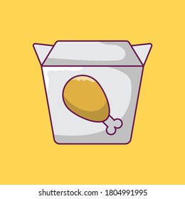 drumstick vector flat color icon