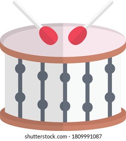 drumstick vector flat color icon 
