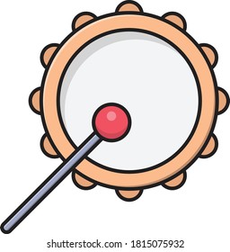 drumstick vector flat color icon 