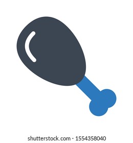 drumstick vector glyph colour icon