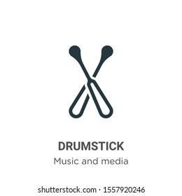 Drumstick vector icon on white background. Flat vector drumstick icon symbol sign from modern music collection for mobile concept and web apps design.