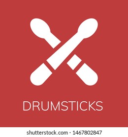  Drumsticks icon. Editable  Drumsticks icon for web or mobile.