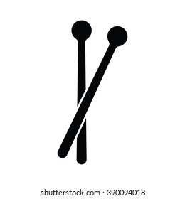 drumsticks icon on the white background