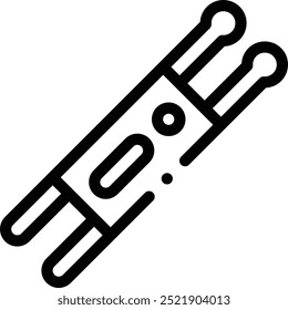 drumsticks icon. Thin Linear Style Design Isolated On White Background