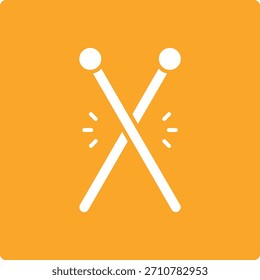 Drumsticks vector icon. Can be used for printing, mobile and web applications.