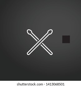 Drumsticks vector icon. Drumsticks concept stroke symbol design. Thin graphic elements vector illustration, outline pattern for your web site design, logo, UI. EPS 10.