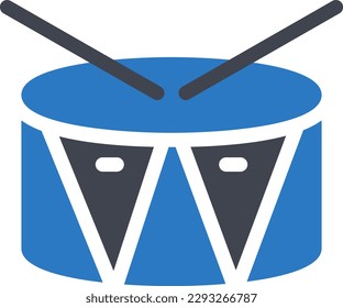 baquetas de tambor Ilustración vectorial en un fondo transparente. Símbolos de calidad superior. Iconos vectoriales de glifos para diseño de conceptos y gráficos.