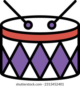drumsticks Vector illustration on a transparent background. Premium quality symmbols. Line Color vector icons for concept and graphic design.