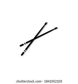 Drumsticks vector for rock band concept in black and white