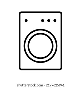 Drum-type washing machine icon. Dryer and Washer. Vector.