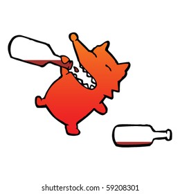 drunk animal cartoon