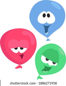 Drunk balloons ,illustration,vector on white background
