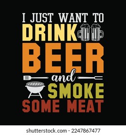 Drunk BBQ Smoked Meat Steak Beer Barbecue