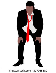 Drunk Businessman, vector