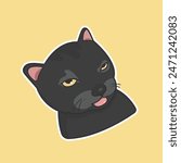 Drunk Cat Vector Cute Illustration