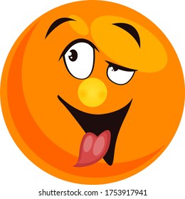 Emoji embriagado, ilustración, vector sobre fondo blanco