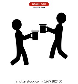 drunk human icon or logo isolated sign symbol vector illustration - high quality black style vector icons
