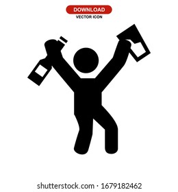 Icono humano o logotipo aislado símbolo de signo ilustración vectorial - iconos vectoriales de estilo negro de alta calidad
