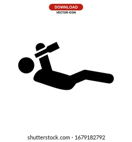 drunk human icon or logo isolated sign symbol vector illustration - high quality black style vector icons
