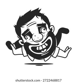Icono humano borracho para el Sitio web, iconos de línea delgada. diseño de logotipo de Vector