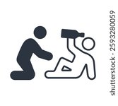 drunk icon. vector.Editable stroke.linear style sign for use web design,logo.Symbol illustration.