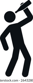 Drunk man with alcohol bottle icon. Human signs and symbols.