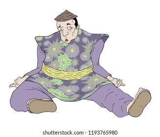 drunk man sitting