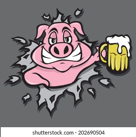 drunk pig