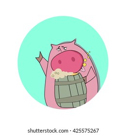 Drunk pig beer
