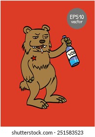 drunk russian bear stereotype