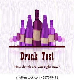 Drunk test - humorous card template