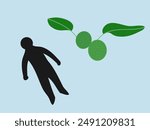 drunk vector illustration flat design