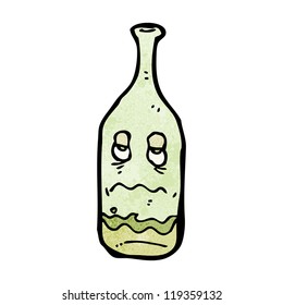personaje de dibujos animados de botellas de vino borracho
