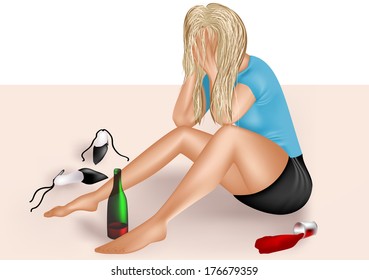 drunk woman