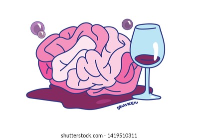 the drunken brain cause wine