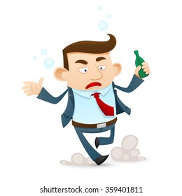 Drunken businessman