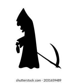 Drunken death drawing, vector illustration